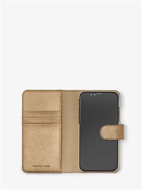 telefoonhoesjes iphone x michael kors|Saffiano Leather Folio Phone Case for iPhone X .